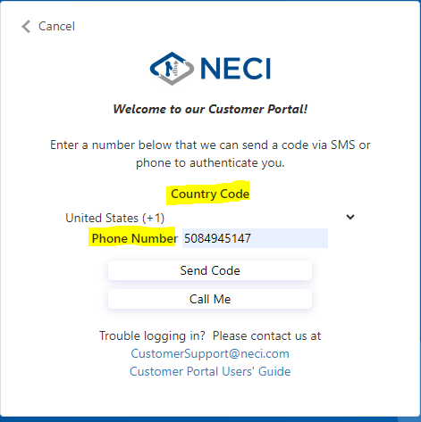 Send Verification Code