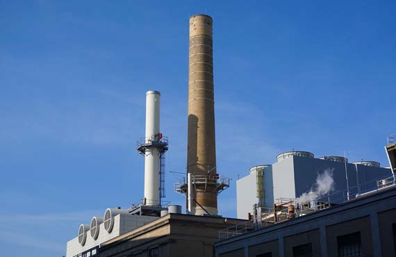 Facility with HVAC on the roof.