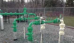 NECI supports distribution stations with solutions like gas filtration, ball valves, control valves, station isolation valves, and monitoring and control. 