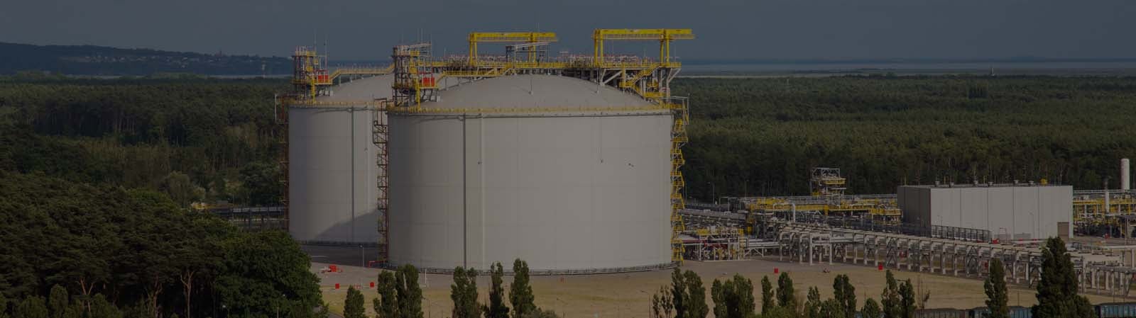 gas industry solutions, lng cng industry solutions, Gas tank surrounded by forest