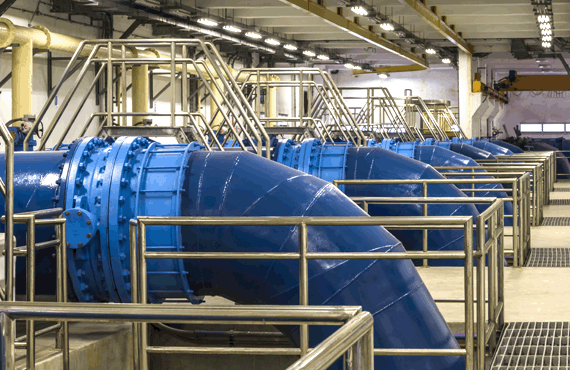 Drinking water starts with a raw water source and goes through a treatment process that includes coagulation, flocculation, filtration, and disinfection.